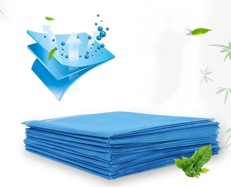 Blue Waterproof Disposable Bed Sheets Non Woven Surgical Bed Sheet 45GSM OEM Service