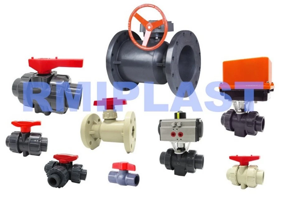 Plastic PVC UPVC CPVC Socket Welding Ball Valve PVDF Union Ball Valve of Flange End Socketed Water Valves by JIS 10K ANSI Cl150 DIN Pn10 for Irrigation