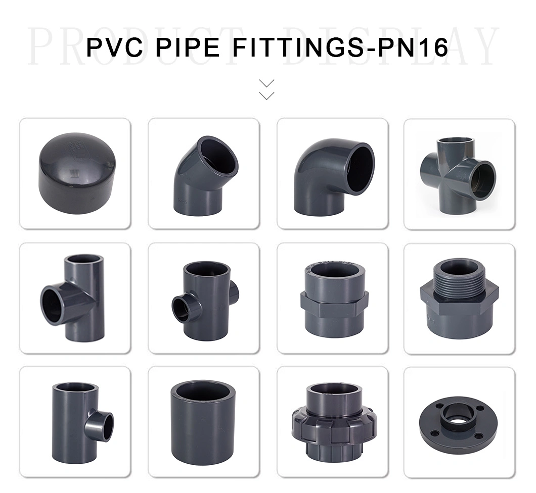 High Quality PVC Pipe Fittings-Pn10 Standard Plastic Pipe Fitting Round Cap for Water Supply